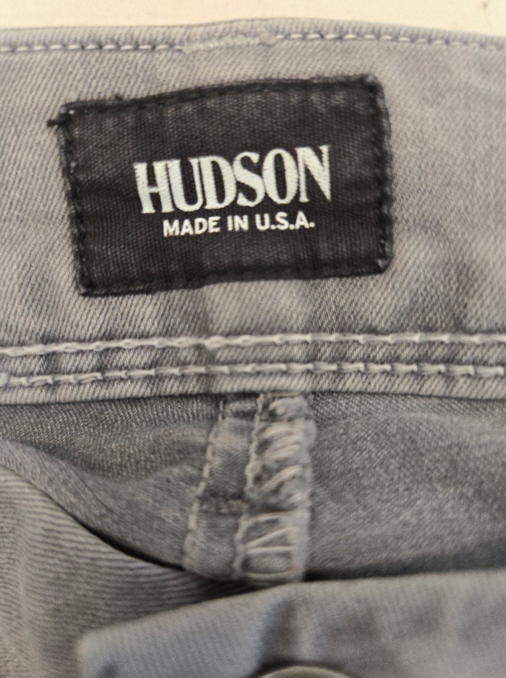 Hudson Jeans Grey Denim Waistband with Branded Label - Picture 2 of 7